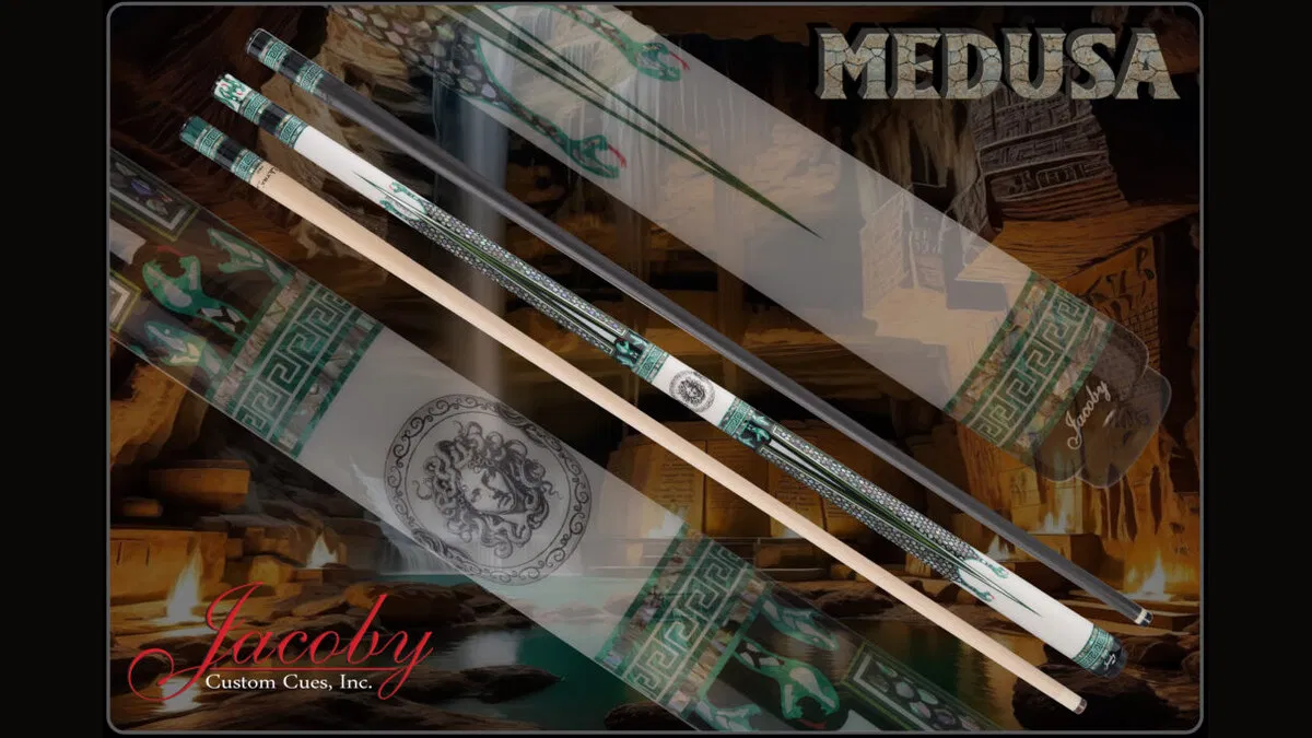 Jacoby Medusa custom cue promotional image